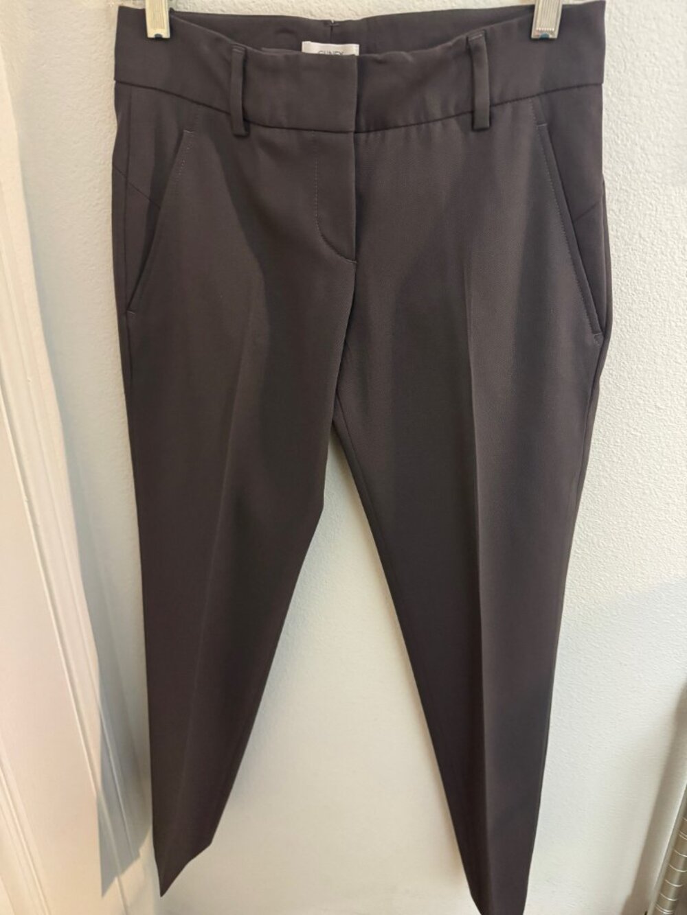 Gunex Ankle Length Dark Grey/Brown Trouser; Size 2